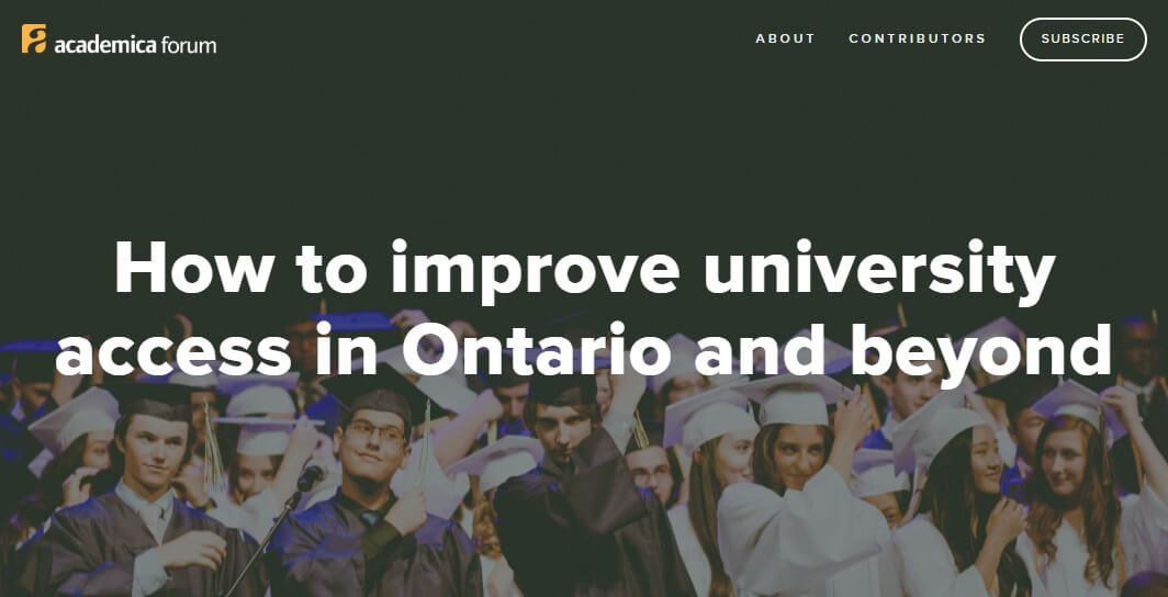 Image: How to improve university access in Ontario and beyond