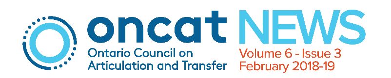 ONCAT News: Volume 6 - Issue 3, Febuary 2018-19